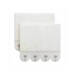 Lot de 8 languettes adhésives tableaux déco, COMMAND, blanc