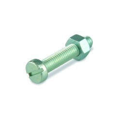 Lot De 10 Microvis Tête Cylindrique Acier Zingué, L.10 X Diam.2 Mm Standers