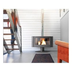 Poêle à bûche Antaya, INVICTA, 12 kW anthracite