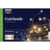 Guirlande électrique 5 m lumineuse de Noël Flicker, 64 leds blanc chaud