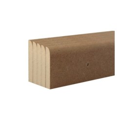 Lot De 5 Plinthes Médium (Mdf) Réversibles, 9 X 70 Mm, L.2 M