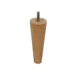 Pied De Meuble Conique Fixe Hêtre Brut Blanc / Beige / Naturels, 15 Cm