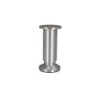 Pied Meuble Cylindrique Réglable Aluminium Brossé Gris