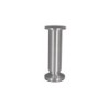 Pied Meuble Cylindrique Réglable Aluminium Brossé Gris