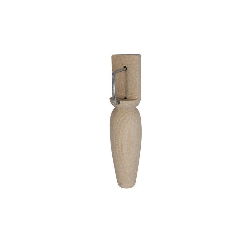 Pied De Lit / Sommier Conique Fixe Hêtre Brut Blanc / Beige / Naturels, 23 Cm