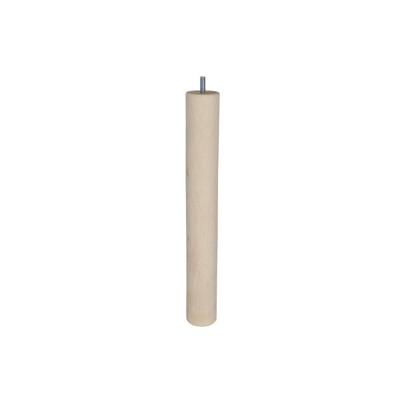 Pied De Table Basse Cylindrique Fixe Hêtre Brut Blanc / Beige / Naturels, 36 Cm