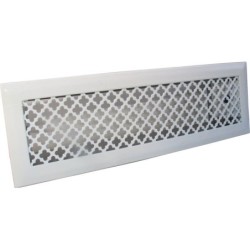 Grille décompression air chaud hotte/cheminée precadre, 195 x 60 cm blanc