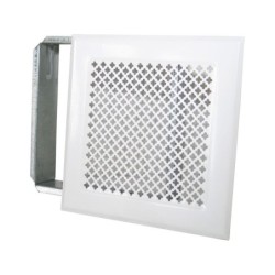 Grille décompression air chaud hotte/cheminée precadre, 170 x 170 cm blanc