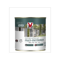 Peinture multimatériaux Extérieur Décolab® V33 Blanc Satiné 0.5 L