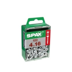 Lot De 100 Vis Acier Tête Ronde Pozidriv Spax, Diam.4 Mm X L.16 Mm