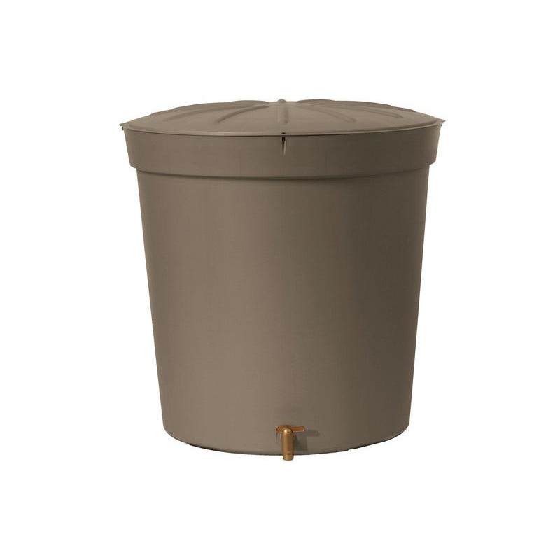 Récupérateur d'eau aérien GARANTIA cylindrique taupe , 300 L