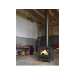 Poêle à bûche INVICTA Norik anthracite, 6 kW