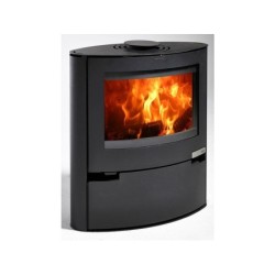 Poêle à bûche 15 noir, ADURO, 6.5 kW