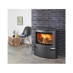 Poêle à bûche 15 noir, ADURO, 6.5 kW