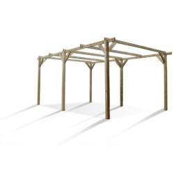 Carport bois Paco 1 voiture, 13.5 M²