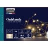 Guirlande exterieur solaire 48 led 1,2v blanc chaud, 2 fonctions fixe/flash, câble vert 5 m