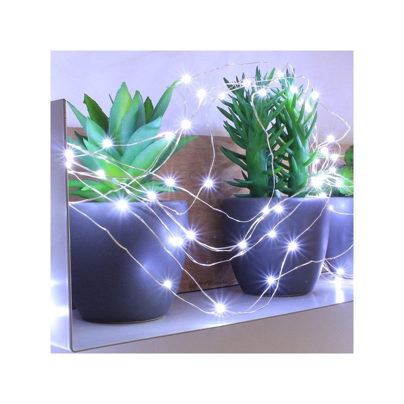 Guirlande électrique 7.5 m lumineuse de Noël Microled, 150 leds blanc froid