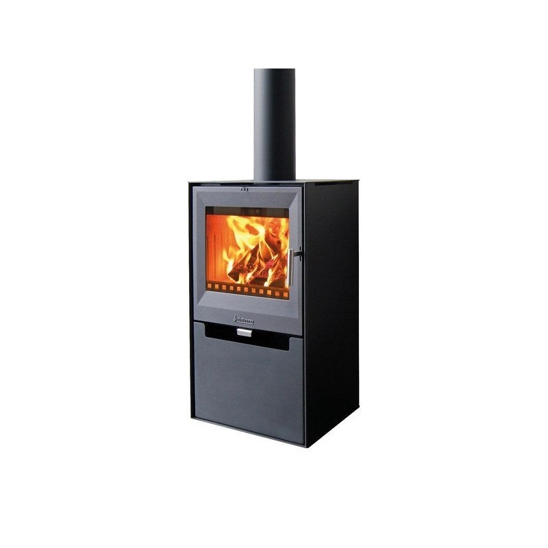 Poêle à bûche 14, ADURO, 6.5 kW noir