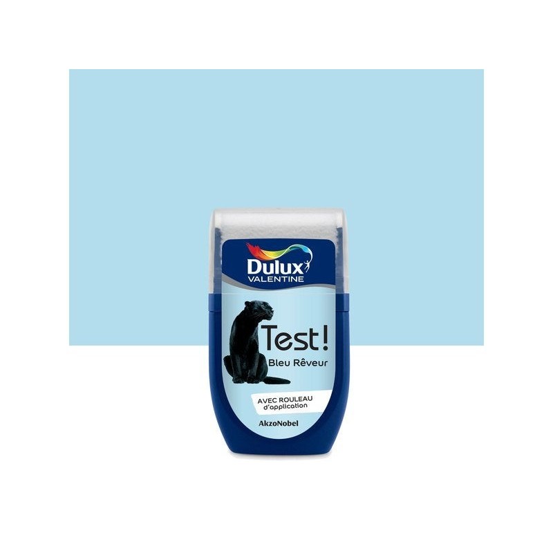 Testeur Peinture Bleu Reveur Satin Dulux Valentine Crème De Couleur 0.03 L