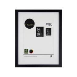 Cadre Milo, l.24 x H.30 cm bois noir