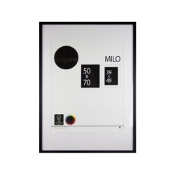 Cadre Milo, l.50 x H.70 cm, bois noir