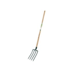 Fourche à bêcher acier forgé GEOLIA manche bois l.110 cm