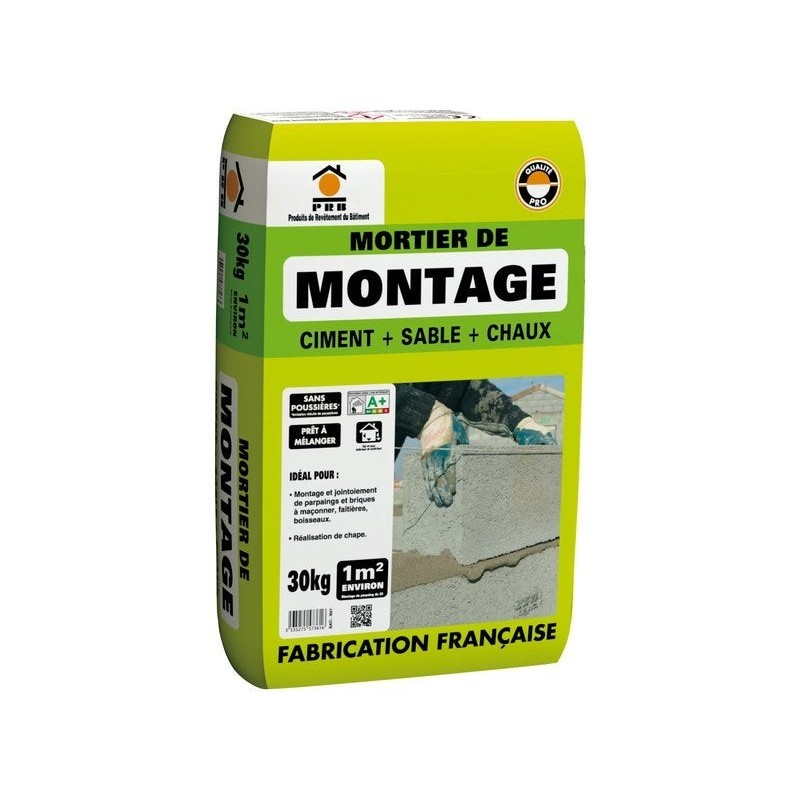 Mortier de montage, PRB, 30 kg gris