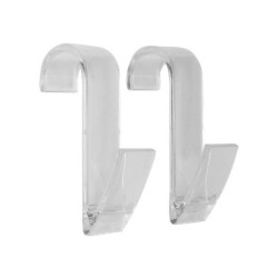 Lot de 2 anneaux porte-serviettes tube rond translucide