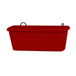 Jardinière Plastique À Réserve D'Eau Eda L.30 X L.12 X H.11.4 Cm Rouge Rubis