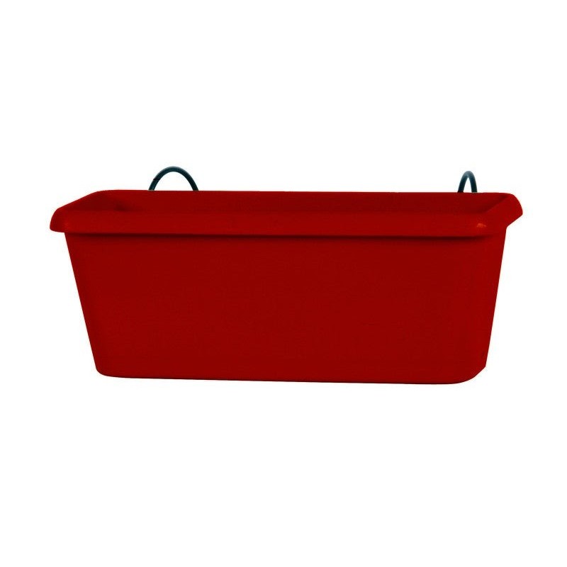 Jardinière Plastique À Réserve D'Eau Eda L.30 X L.12 X H.11.4 Cm Rouge Rubis