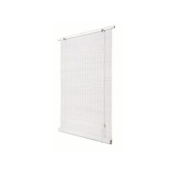 Store Enrouleur Tamisant Bois Tissé, Blanc, 100/110 X 200 Cm