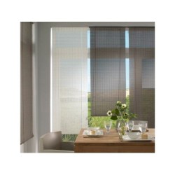 Store Enrouleur Tamisant Bois Tissé, Blanc, 80/90 X 180 Cm