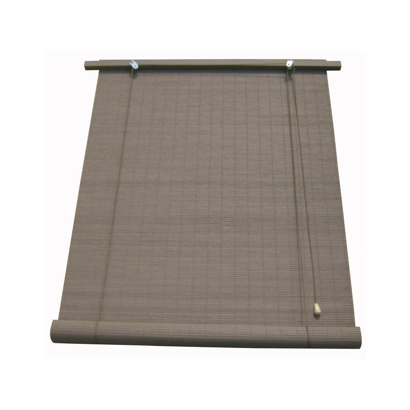 Store Enrouleur Tamisant Bois Tissé, Brun Taupe N°3, 80/90 X 180 Cm