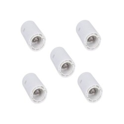 Lot de 5 douilles électriques automatique B22 polyamide, Blanc