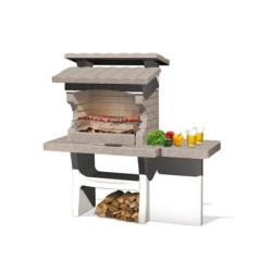 Barbecue en béton beige et gris Luxor, l.159 x L.72 x H.161 cm