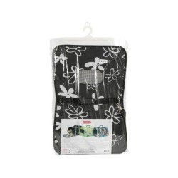 Panier transport chien / chat flower m noir