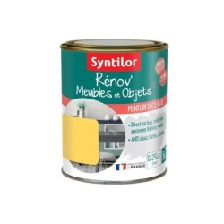 Peinture meuble et boiserie Rénov' SYNTILOR jaune mat 250 ml