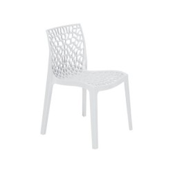 Chaise de jardin Grafik en résine injectée blanc