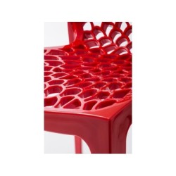 Chaise de jardin TELEHIT GARDEN Grafik en résine injectée rouge