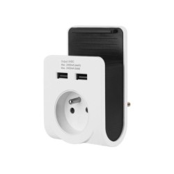 Chargeur Usb Sans Câble Compact, 1 Prises Blanc Lexman