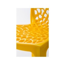 Chaise de jardin en résine Grafik jaune