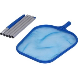 Epuisette de surface bleu pour piscine + manche 122 cm