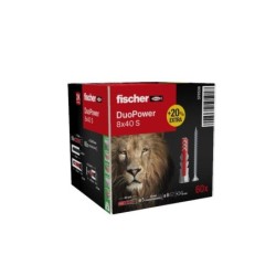 Lot de 60 chevilles FISCHER DuoPower 8 mm x 40 mm S