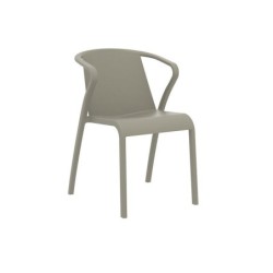 Fauteuil de jardin en polypropylène, FADO, taupe