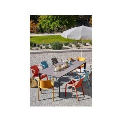 Fauteuil de jardin en polypropylène, FADO EZPELETA, moutarde