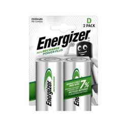 Lot De 2 Piles Rechargeable Lr20 D, 2500 Mah, Energizer