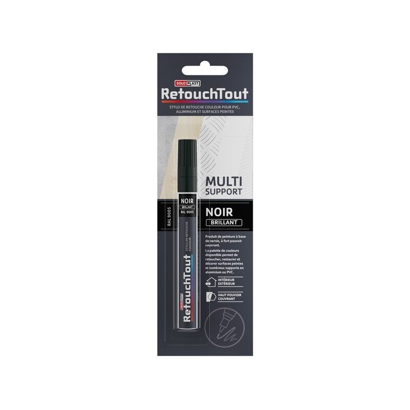 Feutre de retouche RETOUCHTOUT noir brillant 10ml