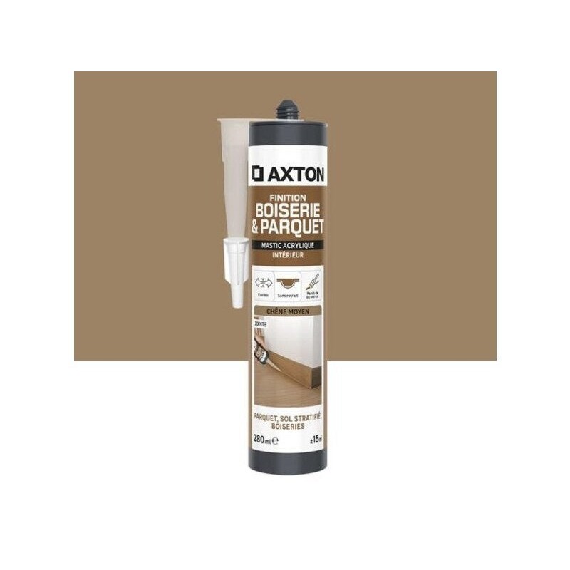 Mastic boiserie/parquet acrylique AXTON chene moyen cartouche 280ml