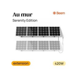 Panneau solaire Beem Serenity, kit d'extension 420W, installation au mur