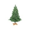 Sapin artificiel interieur vert 120cm 458 brins pvc socle bois mdf 35x35x5cm